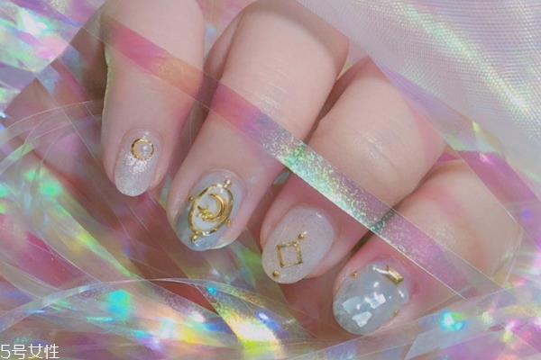 高清星月美甲图片 仙女专属星月美甲