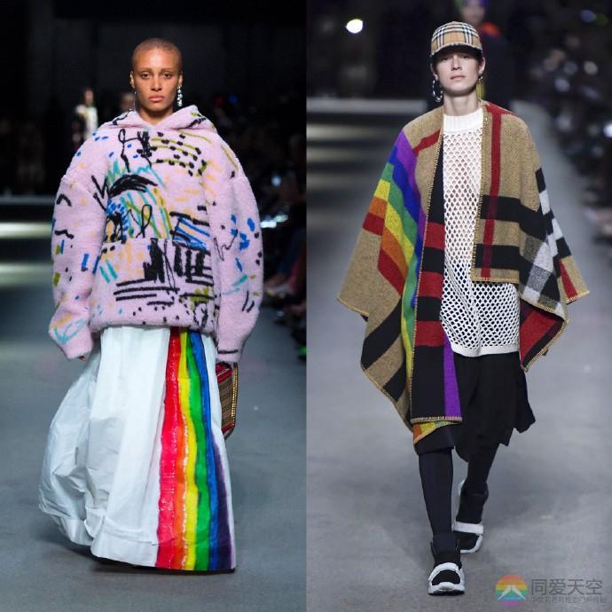 Bailey为Burberry打造了一场“彩虹时装秀”