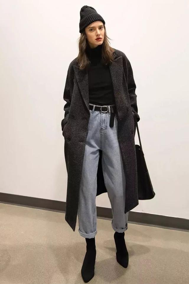 24套黑色大衣搭配指南,适合18岁-35岁女生,时髦高级有气场