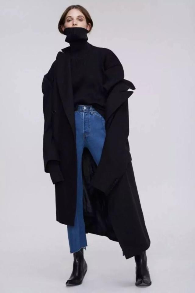 24套黑色大衣搭配指南,适合18岁-35岁女生,时髦高级有气场