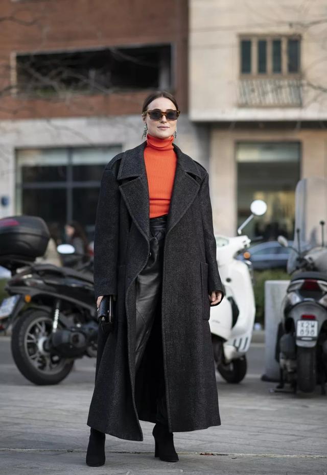 24套黑色大衣搭配指南,适合18岁-35岁女生,时髦高级有气场