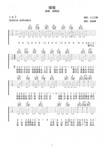 ​梁静茹《暖暖》吉他谱