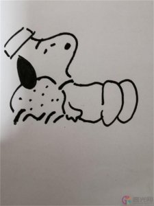 ​史努比简笔画怎么画，史努比简笔画教程