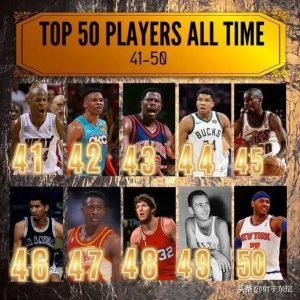 NBA历史最新50大巨星排名,你认可吗?