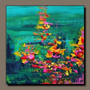 ​49幅丙烯抽象风景画欣赏，梦幻般的色彩搭配