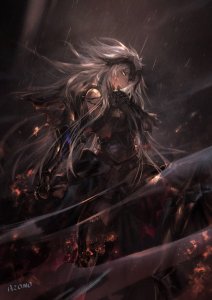 ​黑贞德，贞德手机壁纸，出自fate系列的人物