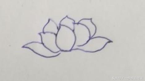 荷花怎么画简笔画步骤图解（少儿简笔画一学就会）(4)