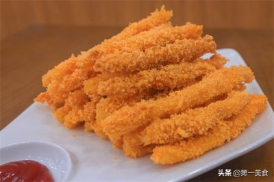 ​在家用土豆怎么做薯条 想吃薯条不用买自制家庭超大薯条棒，焦酥香甜，做法简单