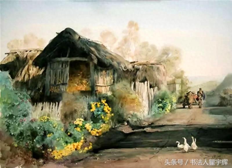 色彩高雅，笔法洒脱，关维兴12幅风土人情水彩画欣赏