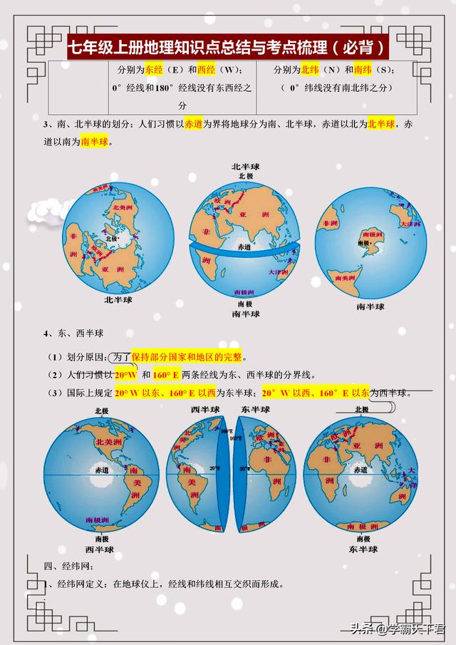 七年级上册地理150条考点梳理(七年级地理考点总结梳理)(3)