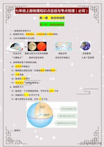七年级上册地理150条考点梳理(七年级地理考点总结梳理)