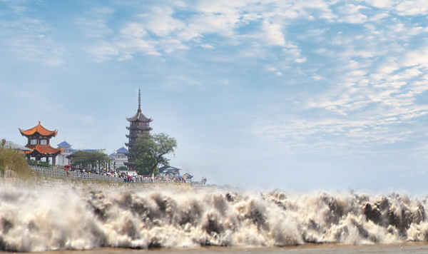 钱塘江潮水时间,钱塘江的潮水每天什么时候来?一天来几次?图3