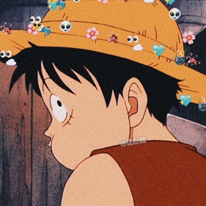 海贼王路飞头像 超级吃货 呆萌可爱男生头像