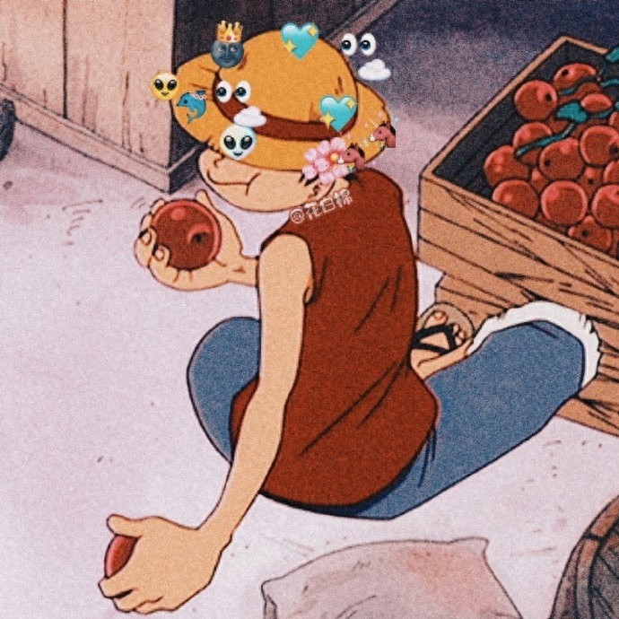 海贼王路飞头像 超级吃货 呆萌可爱男生头像