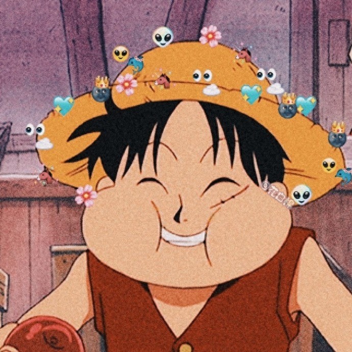 海贼王路飞头像 超级吃货 呆萌可爱男生头像