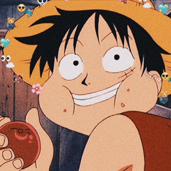 海贼王路飞头像 超级吃货 呆萌可爱男生头像