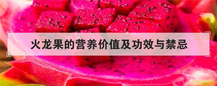 火龙果的作用与功效，火龙果的功效与作用及禁忌 